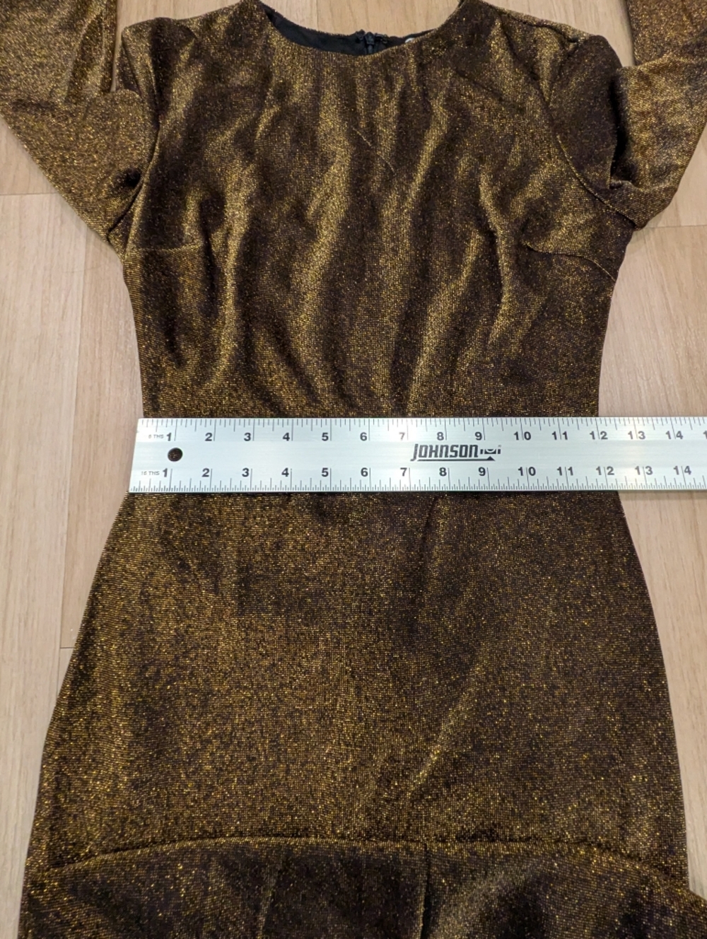 Baltic Born Aura Black And Gold Floor Length Long Sleeve Gown Size S - Picture 4 of 8